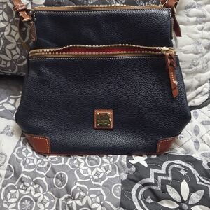 Dooney & Bourke Black and Brown Crossbody Bag